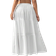 Shein Plus Casual Long White Skirt Autumn