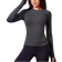 Shein Womens Solid Color Round Neck Raglan Sleeve Long Sleeve Sports TShirt With Seamless Thumbs Hole