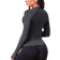 Shein Womens Solid Color Round Neck Raglan Sleeve Long Sleeve Sports TShirt With Seamless Thumbs Hole