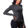 Shein Womens Solid Color Round Neck Raglan Sleeve Long Sleeve Sports TShirt With Seamless Thumbs Hole