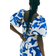 H&M Ladies Blue Balloon-sleeved dress
