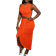 Shein Neuankömmling Slim Fit langes Kleid mit Cut Out Taillenausschnitt und verdrehtem Knoten Ferien & Freizeitkleidung