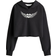 H&M Printed Cropped Hoodie - Black