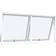 Sparvinduer TS0202 Aluminium, Træ Tophængte vinduer Vindue med 2-lags glas 68x35cm