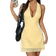 Shein Mesh Halterkleid für Damen in hellem Gelb