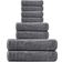Tens Towels Set 2 Extra Large 2 Hand 4 Washcloths 100% Cotton Lighter Weight & Super Absorbent Quick Dry Bathroom Set (Set of 8) Towel Gray (152.4x76.2cm)