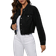 Shein Womens Frayed Button Up Denim Jacket