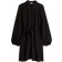H&M Damen Blusenkleid mit Ballonärmeln Schwarz