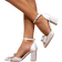 Shein Fashionable Bowknot Detail Chunky Heel Pointed Toe Single Shoes
