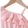Shein Summer Girls Solid Color Ruffle Trim Embroidered Mesh Sundress