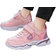 Shein Girls' Sports Shoes, Leather Waterproof And Lightweight Running Shoes With Soft Sole