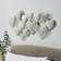Dunelm White Hearts Metal White Wall Decor 89x45cm