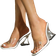 Shein Women's Comfortable Transparent Crystal Chunky Heel High Heeled Sandals, Cute Slippers For Summer Festival Stage Walking