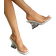 Shein Women's Comfortable Transparent Crystal Chunky Heel High Heeled Sandals, Cute Slippers For Summer Festival Stage Walking