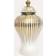 Eadl Striped Ginger Jar Gold/White Dekoration