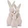 Family of Bunnies Ceramic Grey One Size Figurine 13.4cm 3pcs