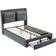 Fairmont Park Upholstered Bed Storage Bed With 2-in-1 Drawer Velvet Dark Gray 142x198cm