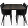 Ellos Ritha Med Bord 220 x 100 cm 8 Stoler Imitert Skinn Svart Spisegruppe 100x220cm 9st