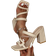 Shein Women Apricot Color High Heels Sandals Apricot Color High Heels Women Beige Mules Beige Chunky Heel Slippers For Party Apricot Color Mules Beige High