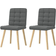 vidaXL Esszimmerstühle 2 Stk Dunkelgrau Stoff Esszimmerstuhl 86cm 2Stk.