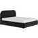 Flair Alba Black Velvet Ottoman 165x221cm
