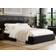 Flair Alba Black Velvet Ottoman 165x221cm