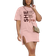 Shein Slogan Graphic Split Hem Tee Dress For Summer