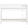 FLEXA White Med Riller 90x200 Cm Hvid Køjeseng 110x210cm