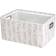 Mainstays Mainstays Pink Blush Leaf Canvas Storage with Handles Basket 15"