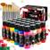 Fantastory Acrylic Paint Set, 24 Classic Colors2oz/60ml Professional Craft Paint, Art Supplies Kit for Adults & Kids, Canvas/Fabric/Rock/Glass/Stone/Ceramic/Model/Wood Painting with 3 Brushes