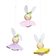 Panduro Hobby DIY-kit Ballerina Bunnies påskpyssel för söta 6 ballerina-kaniner