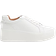 River Island Womens White Wide Fit Platform Lace Up Trainers Wide Fit