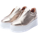Moda In Pelle Aneeba Gold Metallic Leather Slip On Trainers 40