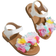 Shein Girls Summer Sandals New Fashion Cute Floral Design Open Toe Flat Princess Sandals For Children