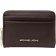 Michael Kors Jet Set Pebbled Leather Zip-Around Card Case - Brown