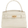 Charles & Keith Aubrielle Croc-Effect Top Handle Bag Ivory S