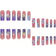 Shein pcs HighEnd French Style D Golden Butterfly Long Coffin Shape 24-pack