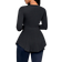 Shein SXY Solid Black Off Shoulder Ruffle Hem Slim Fit Long Sleeve Women TShirt