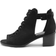 Where's That From 'Reydah' Mid High Block Heel Sandals With Peep Toe & Criss Cross Detail Black