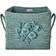 Rice Raffia Square Basket with Flower Embroidery Korg 30cm