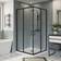 Aquariss Square Corner Entry Enclosure Matt Black 1000x1000 1000x1900mm