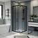 Aquariss Square Corner Entry Enclosure Matt Black 1000x1000 1000x1900mm
