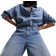 ASOS DESIGN Minimalistisk Denimskjorte i Lys Vask - Blå