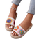 Shein Stil Damen flache Sandalen, 2024 neue Damenhausschuhe