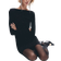 H&M U-Boot Ausschnitt Kleid mit Schwarz - Schwarz