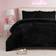 Juicy Couture Shaggy Faux Fur Comforter Set 3-Pc in Bedspread Black (233.7x228.6cm)