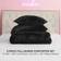 Juicy Couture Shaggy Faux Fur Comforter Set 3-Pc in Bedspread Black (233.7x228.6cm)