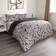 OHS Tropical Leaf Duvet Cover White, Black (200x200cm)