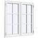 Sparvinduer BH0212 Aluminium, Træ Sidehængt vindue Vindue med 2-lags glas 82x67cm