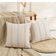 Shein Double-Sided Striped Woven Pillow Covers 2 pcs Pillow Case Green, Beige (50x30cm)
